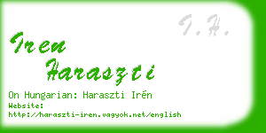 iren haraszti business card